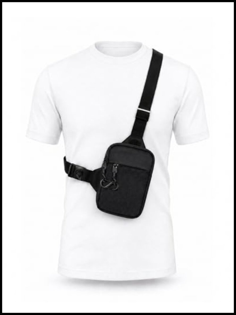 Nylon Waterproof Crossbody Sling Bag Anti Theft Pack Travel Running